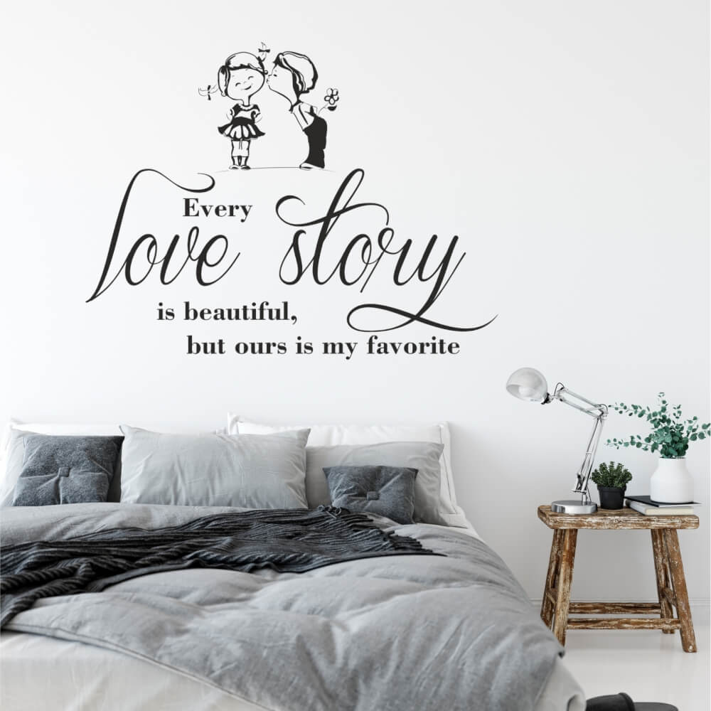 Autocolant de perete - Love story 